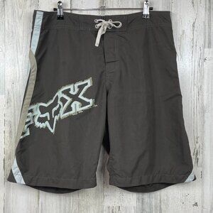 Fox Riders Co boardshorts activewear brown size 34 Men's surfing swim motocross